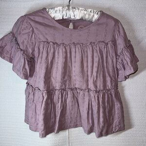 WONDER NATION Girls Blouse Lilac Size S 6/6X